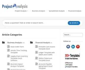 Projectanalysis.net(Project Analysis Documentation Template) Screenshot