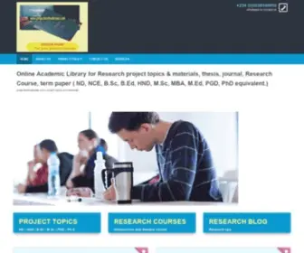 Projectandmaterials.com(Project topics & project materials online) Screenshot