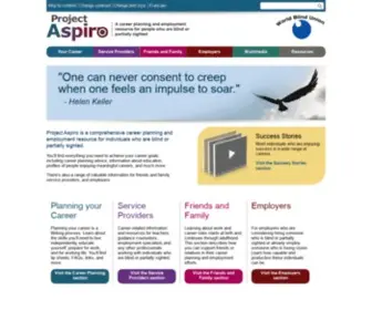 Projectaspiro.com(Career planning and employment website) Screenshot
