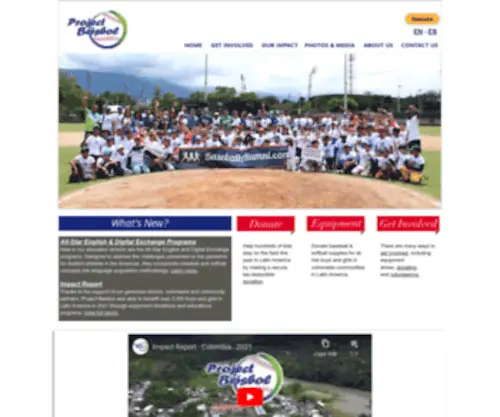 Projectbeisbol.org(Project Beisbol is a 501(c)) Screenshot