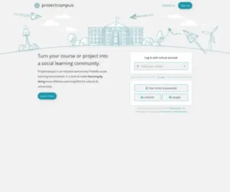 Projectcamp.us(Turn your course or project into a social learning community. Projectcampus) Screenshot
