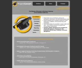 Projectconcert.com(A single solution to advance your educational organization) Screenshot