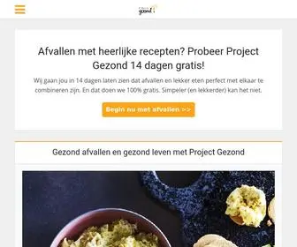 Projectgezond.nl(Gezond afvallen en gezond leven) Screenshot