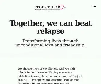 Projectheart.net(Holding excellence above relapse) Screenshot