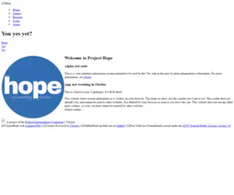 Projecthope.scot(Project Hope) Screenshot