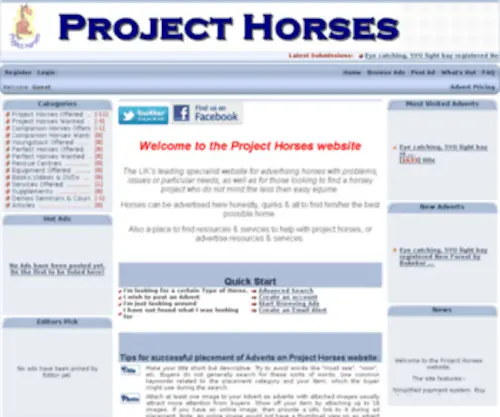 Projecthorses.co.uk(Project Horses) Screenshot