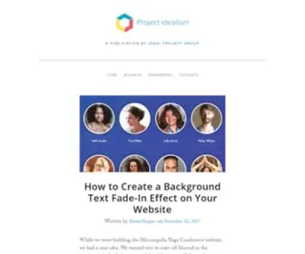 Projectidealism.com(Project Idealism) Screenshot