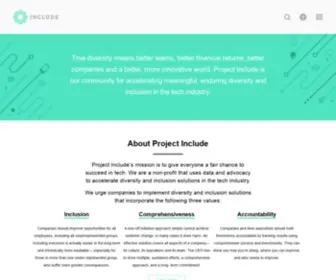 Projectinclude.org(Project Include) Screenshot