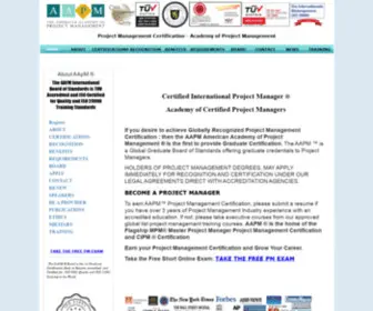 Projectmanagementcertification.org(CERTIFIED PROJECT MANAGER INSTITUTE CHARTER DESIGNATION CREDENTIAL TRAINING) Screenshot