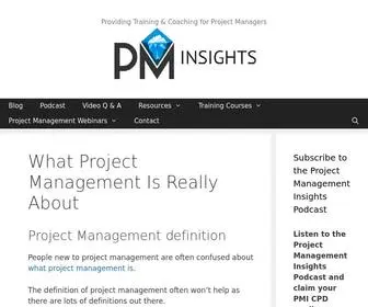 Projectmanagementinsight.com(What Project Management Is Really About) Screenshot