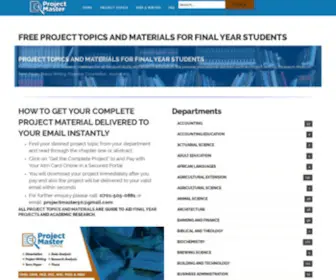 Projectmaster.com.ng(FREE PROJECT TOPICS AND MATERIALS FOR FINAL YEAR STUDENTS) Screenshot