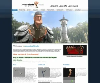 Projectmessiah.com(MessiahStudio Animation and Rendering Software) Screenshot