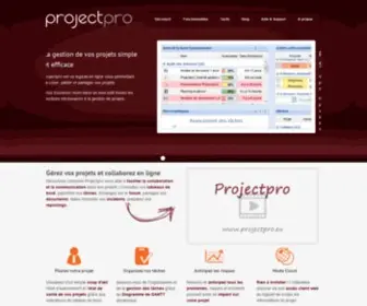 Projectpro.eu(Logiciel collaboratif de gestion de projet en ligne) Screenshot