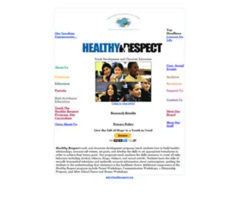 Projectreach.org(Healthy Respect) Screenshot