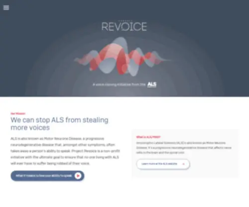 Projectrevoice.org(Project Revoice) Screenshot