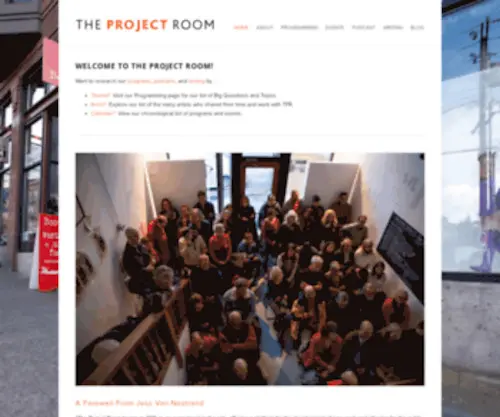 Projectroomseattle.org(The Project Room) Screenshot