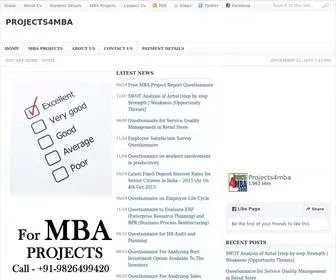 Projects4Mba.com(MBA Projects) Screenshot