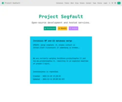 Projectsegfau.lt(Project Segfault) Screenshot