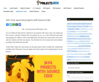 Projectsgeek.com(Free Java mini projects with Source Code) Screenshot