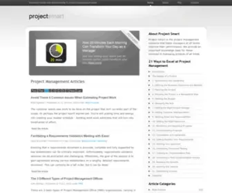 Projectsmart.com(21 Ways to Excel at Project Management) Screenshot