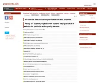 Projectsmba.com(Download Mba projects) Screenshot