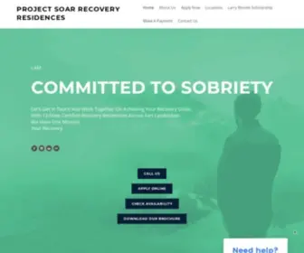 Projectsoar.us(Project SOAR Recovery Residences) Screenshot