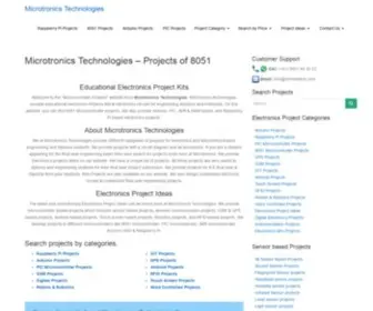 Projectsof8051.com(Microtronics Technologies) Screenshot