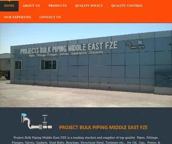 Projectspiping.com(Project Bulk Piping Middle East FZE) Screenshot