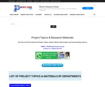 ProjectStore.com.ng(Project Topics) Screenshot