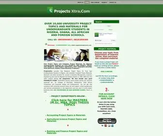 ProjectsXtra.com(Complete Project Topics and Materials University School Student) Screenshot