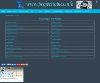 Projecttopics.info(Project Topics or Ideas) Screenshot