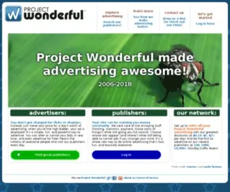Projectwonderful.com(Project Wonderful) Screenshot