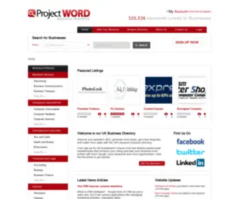 Projectword.co.uk(UK Business Directory) Screenshot