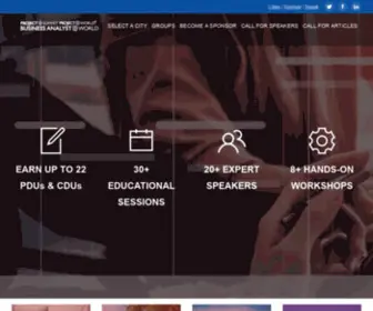 ProjectWorldcanada.com(Project Management and Business Analyst Conferences) Screenshot