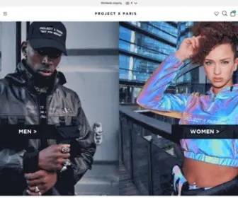 ProjectXparis.com(Vêtement streetwear homme et femme) Screenshot