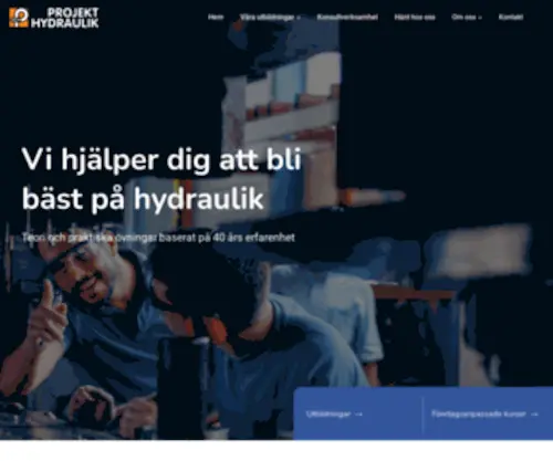 Projekthydraulik.se(Praktisk träning och teori baserat på över 30 års erfarenhet) Screenshot