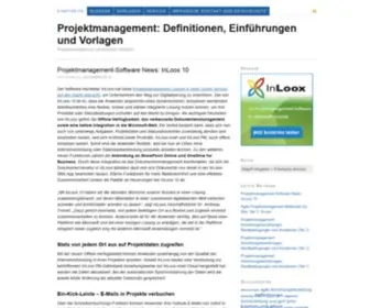 Projektmanagement-Definitionen.de(Definitionen, Einf) Screenshot