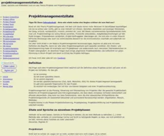 Projektmanagementzitate.de(Projektmanagementzitate) Screenshot
