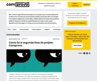 Projetocomprova.com.br(Projeto Comprova) Screenshot