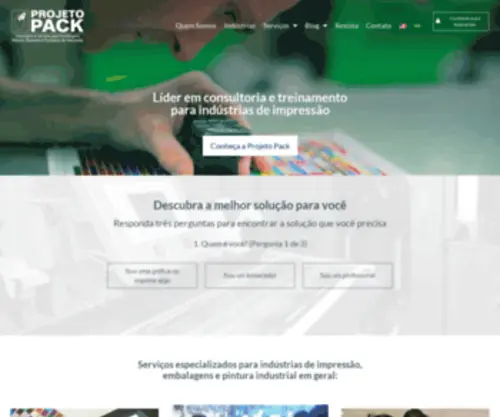 Projetopack.com.br(Consultoria e treinamento para indústrias de impressão) Screenshot