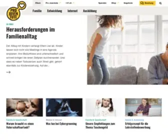 Projuventute.ch(Elternwelt Pro Juventute) Screenshot