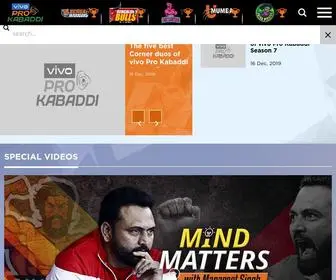Prokabaddi.com Screenshot