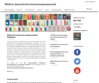 Prokla.de(Zeitschrift für kritische Sozialwissenschaft) Screenshot