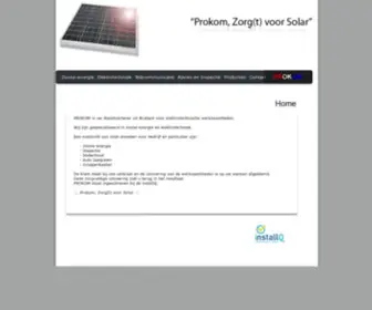 Prokom.nl(PROKOM Zonnepanelen Duurzame Energie installatie en onderhoud) Screenshot