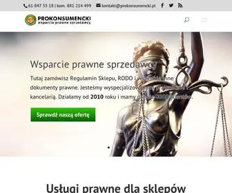 Prokonsumencki.pl(Regulamin sklepu internetowego) Screenshot