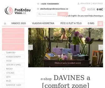 Prokrasuvlasu.cz(Vlasová kosmetika Davines) Screenshot