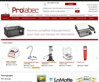 Prolabec.com(Accueil) Screenshot