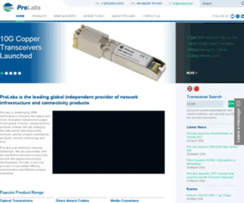 Prolabs.net(Accessories & Infrastructure for the Data Centre) Screenshot