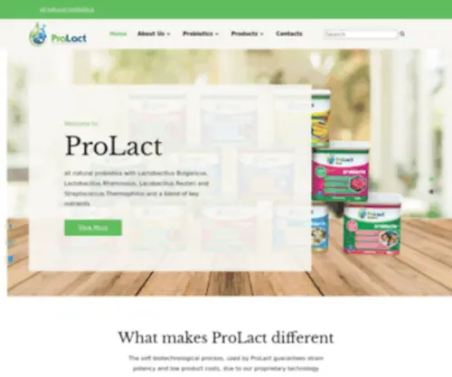 Prolact.com(ProLact Probiotics) Screenshot