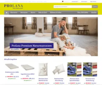 Prolana.com(PROLANA Naturbettwaren) Screenshot